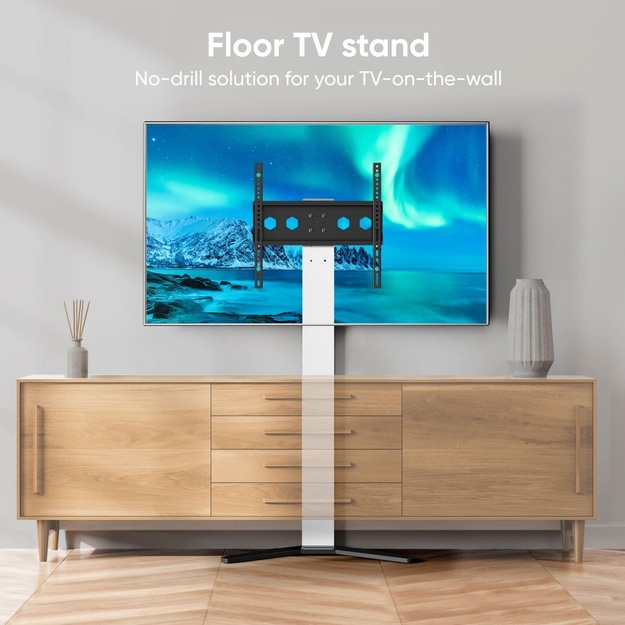 TV SET ACC FLOOR STAND /26-65 /WHITE TS1140-W ONKRON