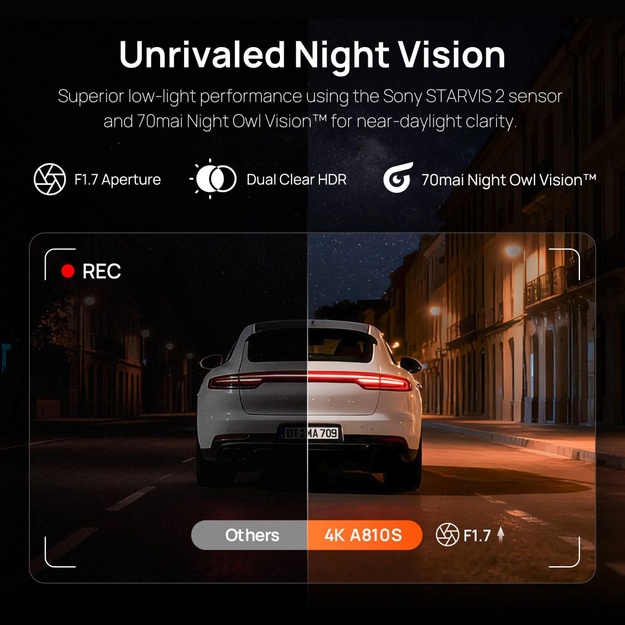 DASHCAM 4K SET/A810S-2 70MAI