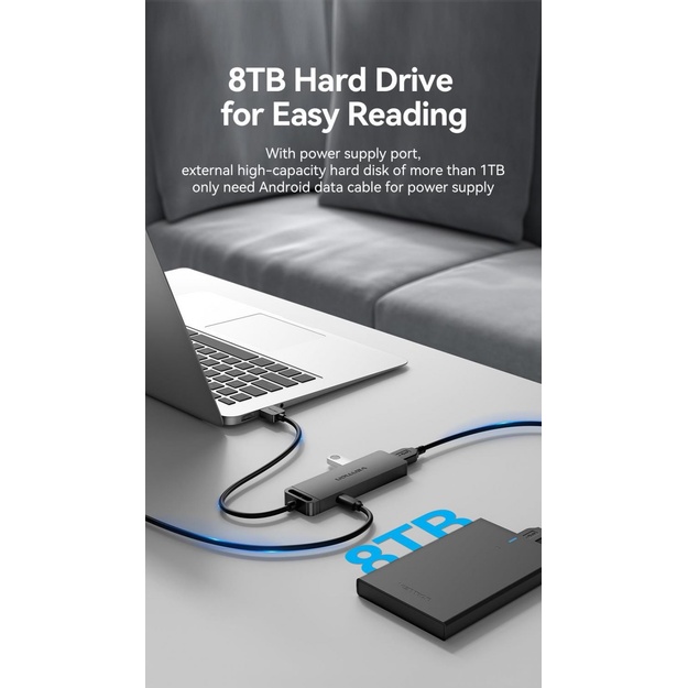 I/O HUB 4-IN-1 USB3.0/0.5M CHLBD VENTION