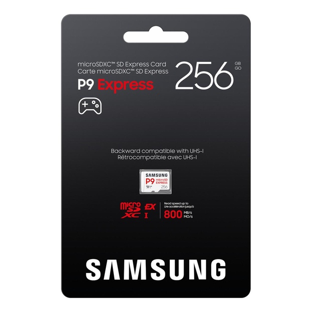SAMSUNG P9 Express microSD Express Card 256GB 4K UHD NVMe 1.3 800 MB/s Read 200 MB/s Write Memory card for Nintendo Switch 2