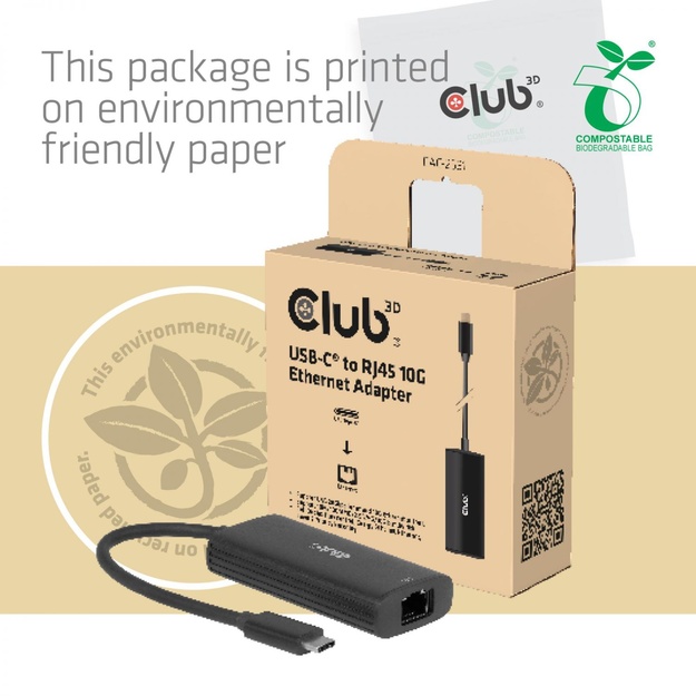 I/O ADAPTER USB-C TO RJ45/10G M/F CAC-2531 CLUB3D