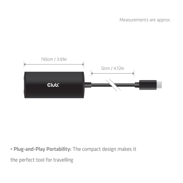 I/O ADAPTER USB-C TO RJ45/10G M/F CAC-2531 CLUB3D