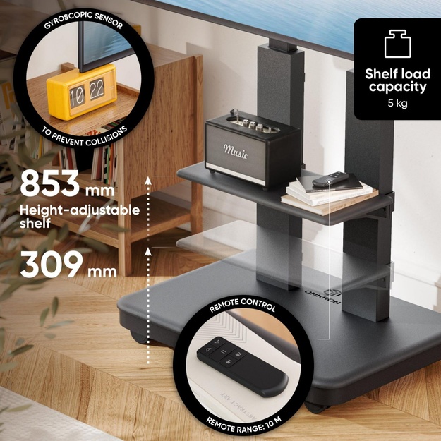 TV SET ACC MOBILE STAND/50-120/BLACK TS2811E-B ONKRON