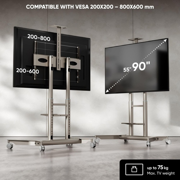 TV SET ACC MOBILE STAND/55-90 /CHAMPAGNE TS1871-C ONKRON