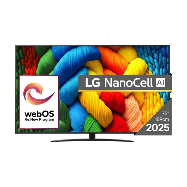TV Set|LG|75 |4K/Smart|3840x2160|Wireless LAN|Bluetooth|webOS|Black|75NANO81A3A