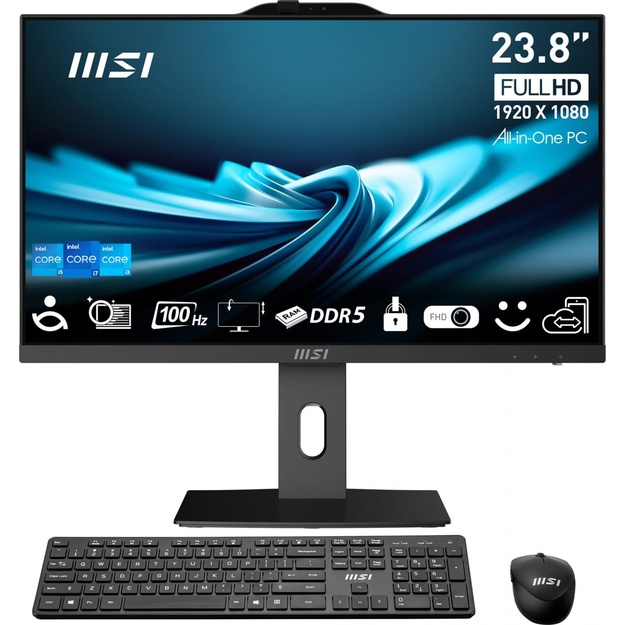 MSI PRO AP242P 14M-1096XEU Intel Core i7-14700 23.8inch FHD 16GB 1TB SSD WiFi+BT Keyboard+Mouse NOOS 3Y Black