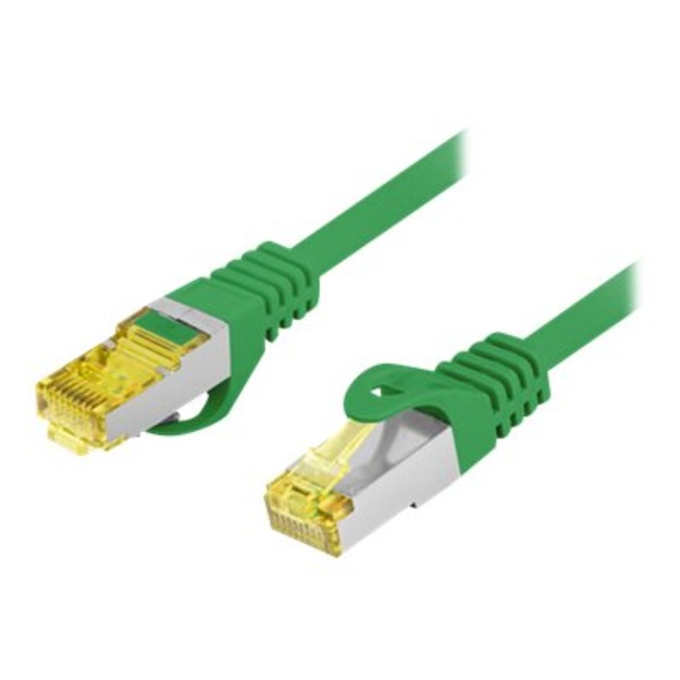 LANBERG Patchcord Cat.6A S/FTP LSZH CU 0.5m green