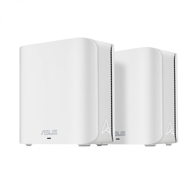 Wireless Router|ASUS|ZenWiFi BD4 (2-pack EU+UK)|Product type Mesh system|Qtty 2 pc(s)|Wi-Fi band Dual-band (2.4 GHz / 5 GHz)|Wi-Fi 7 (802.11be)|Ethernet WAN Yes|2xEthernet LAN (RJ-45) ports|WLAN speed 2882 Mbit/s|Internal memory 512 MB|Flash memory 128 MB
