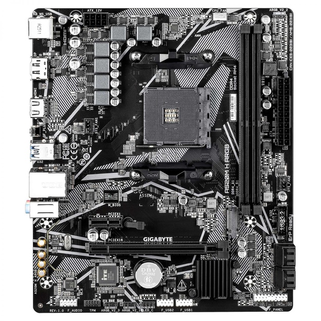 Mainboard|GIGABYTE|AMD A520|Socket AM4|micro ATX|RAM DDR4-SDRAM|2xSlots|1xNumber of M.2 (M) slots|A520MHARGB