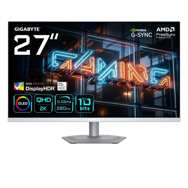 Monitor|GIGABYTE|27  |2560 x 1440 pixels|Quad HD|Native aspect ratio 16:9|QD-OLED|Flat|MO27Q2AICEEK