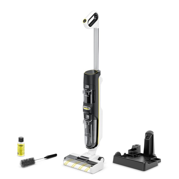 Vacuum Cleaner|KARCHER|FCV 4|Dry&wet|3-in-1 stick vacuum|White/Black|Bagless|Battery|1.056-131.0