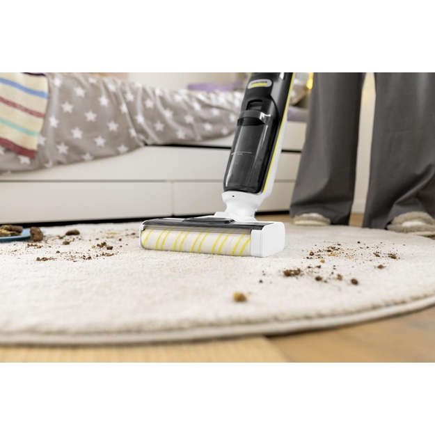 Vacuum Cleaner|KARCHER|FCV 4|Dry&wet|3-in-1 stick vacuum|White/Black|Bagless|Battery|1.056-131.0
