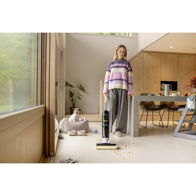 Vacuum Cleaner|KARCHER|FCV 4|Dry&wet|3-in-1 stick vacuum|White/Black|Bagless|Battery|1.056-131.0