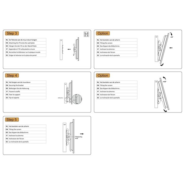 Televizoriaus laikiklis sieninis SILVER/32-70  PLASMA-W200 NEOMOUNTS