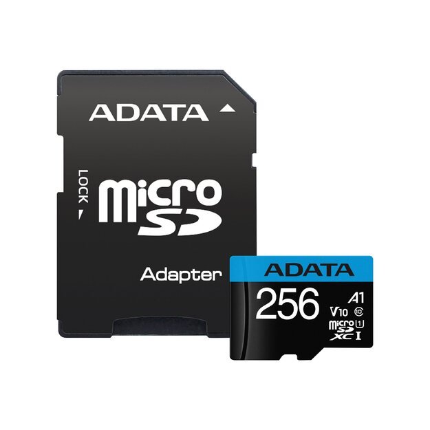 Atminties kortelė su adapteriu ADATA 256GB Micro SDXC V10 100MB/s + adapter 7