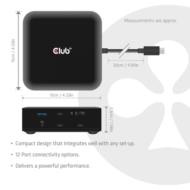 NB ACC DOCKING STATION 12IN1/USB-C 100W CSV-2542 CLUB3D
