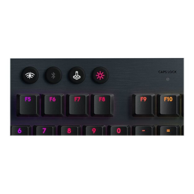 Belaidė klaviatūra LOGITECH G915 LIGHTSPEED Wireless RGB Mechanical Gaming – GL Clicky - CARBON - US INTNL - INTNL