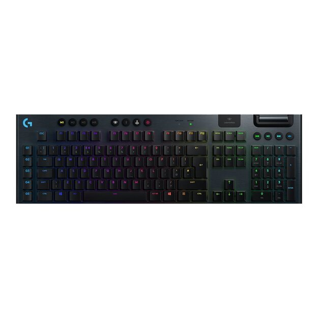 Belaidė klaviatūra LOGITECH G915 LIGHTSPEED Wireless RGB Mechanical Gaming – GL Clicky - CARBON - US INTNL - INTNL