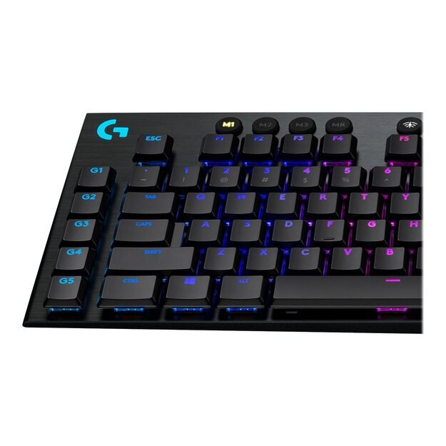 Belaidė klaviatūra LOGITECH G915 LIGHTSPEED Wireless RGB Mechanical Gaming – GL Clicky - CARBON - US INTNL - INTNL