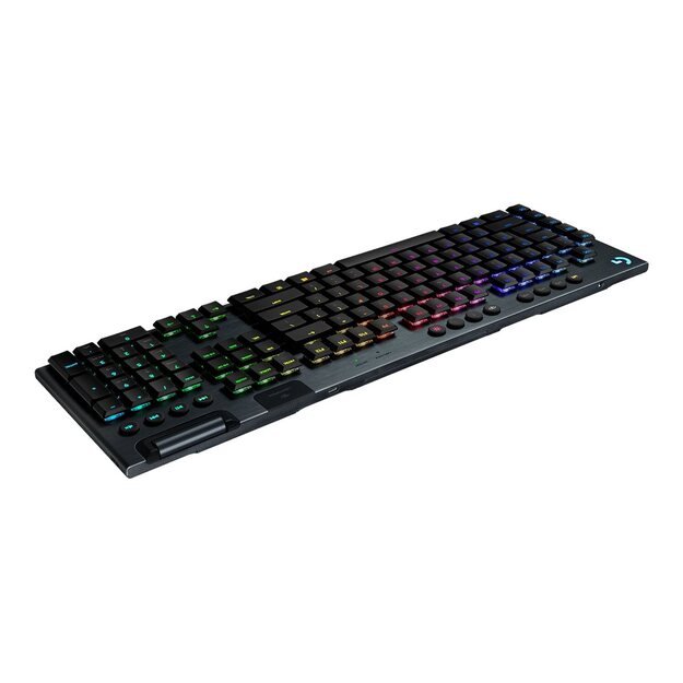 Belaidė klaviatūra LOGITECH G915 LIGHTSPEED Wireless RGB Mechanical Gaming – GL Clicky - CARBON - US INTNL - INTNL