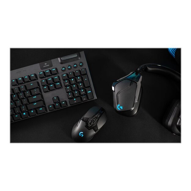 Belaidė klaviatūra LOGITECH G915 LIGHTSPEED Wireless RGB Mechanical Gaming – GL Clicky - CARBON - US INTNL - INTNL