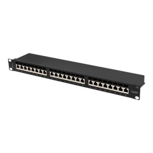 Komutacinė panelė LANBERG 24 port 1U cat.6A FTP black
