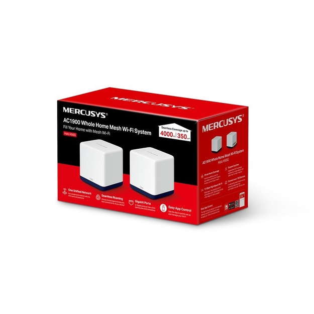 Maršrutizatorius |MERCUSYS|2-pack|1900 Mbps|Mesh|LAN \ WAN ports 3|HALOH50G(2-PACK)
