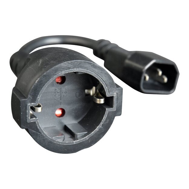 GEMBIRD PC-SFC14M-01 Gembird power cord adapter C14 male -> schuko female 13