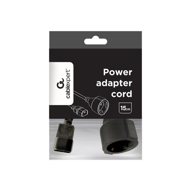 GEMBIRD PC-SFC14M-01 Gembird power cord adapter C14 male -> schuko female 11
