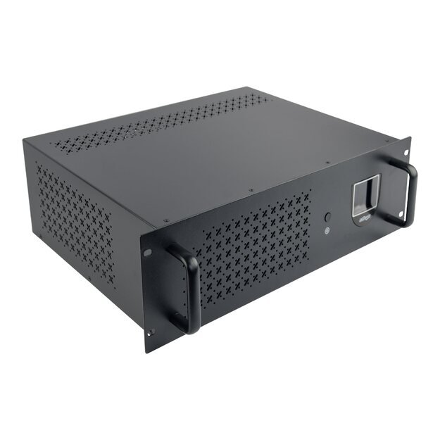 Nepertraukiamo maitinimo šaltinis UPS GEMBIRD UPS-RACK-2000 UPS Rack 19inch 3.4U 2000VA 2xIEC 2x Schuko USB LCD