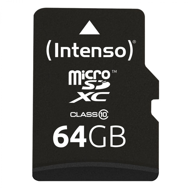 Atminties kortelė su adapteriu MEMORY MICRO SDXC 64GB C10/W/ADAPTER 3413490 INTENSO