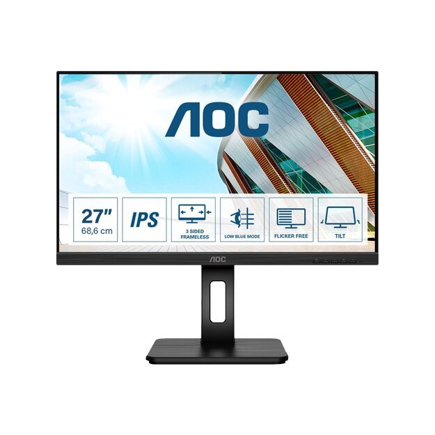 Monitorius AOC 27P2Q 27inch full HD monitors USB VGA DVI HDMI