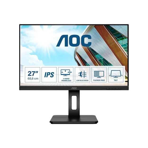 Monitorius AOC 27P2Q 27inch full HD monitors USB VGA DVI HDMI 37