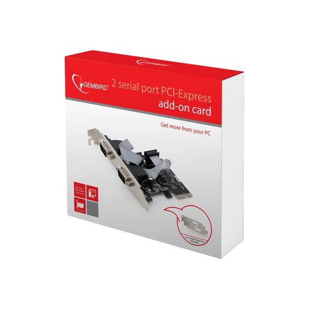 GEMBIRD SPC-22 Gembird PCI Express card > 2x serial (low profile) 10