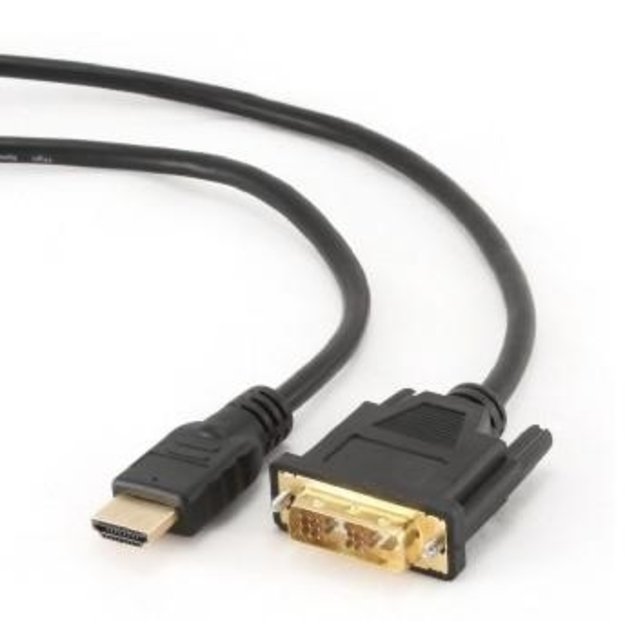 GEMBIRD HDMI to DVI male-male cable with gold-plated connectors 1.8m bulk package 10