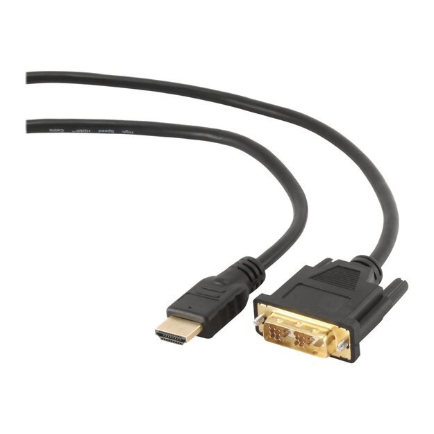 GEMBIRD HDMI to DVI male-male cable with gold-plated connectors 1.8m bulk package 24