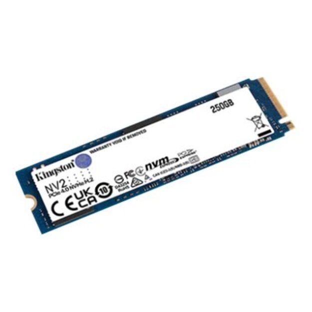 Kietasis diskas (SSD) vidinis KINGSTON 250GB NV2 M.2 2280 PCIe 4.0 NVMe SSD