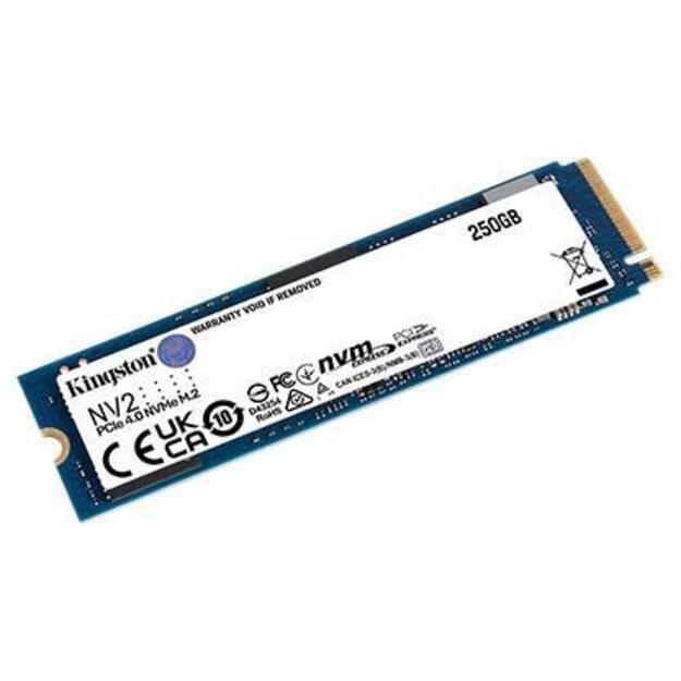 Kietasis diskas (SSD) vidinis KINGSTON 250GB NV2 M.2 2280 PCIe 4.0 NVMe SSD