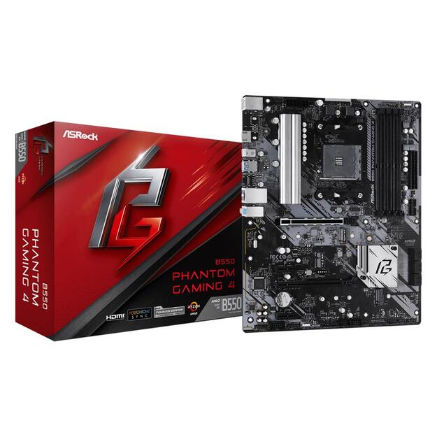 Pagrindinė plokštė|ASROCK|AMD B550|SAM4|ATX|2xPCI-Express 3.0 1x|1xPCI-Express 3.0 4x|2xM.2|1xPCI-Express 4.0 16x|Memory DDR4|Memory slots 4|1xHDMI|2xAudio-In|1xAudio-Out|6xUSB 3.2|1xPS/2|1xRJ45|B550PHANTOMGAMING4