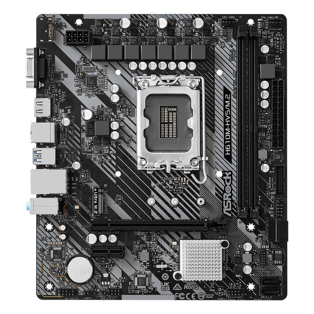 Pagrindinė plokštė MB H610 S1700 MATX/H610M-HVS/M.2 R2.0 ASROCK 5
