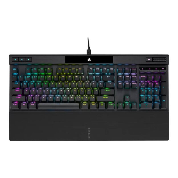 Klaviatūra laidinė CORSAIR K70 RGB PRO Optical-Mechanical Gaming Backlit RGB LED CORSAIR OPX Black PBT Keycaps