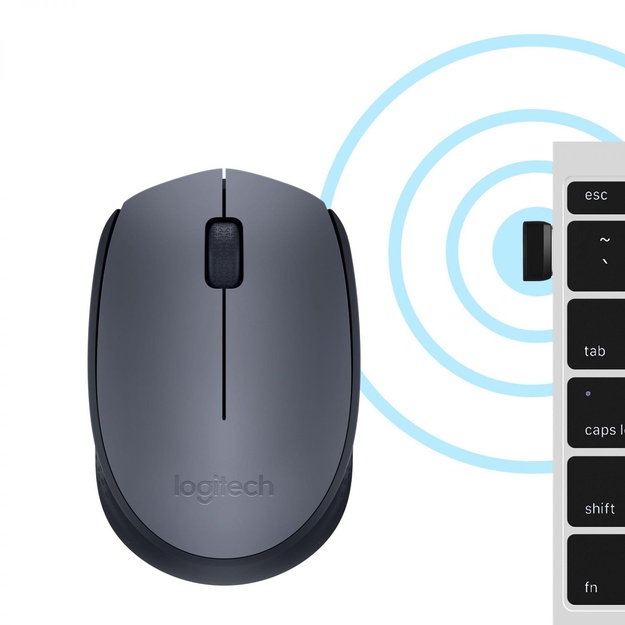 Kompiuterinė pelė belaidė OPTICAL WRL M170/GREY 910-004642 LOGITECH