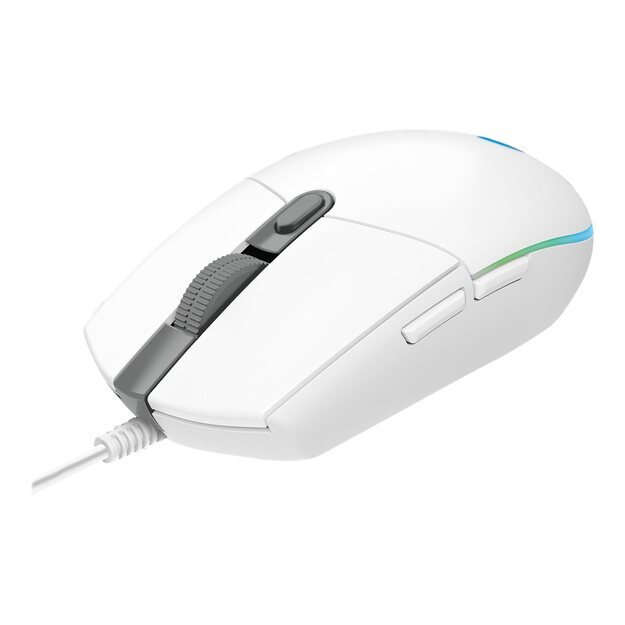 Kompiuterinė pelė laidinė MOUSE USB OPTICAL G102 LIGHTSY/WHITE 910-005824 LOGITECH