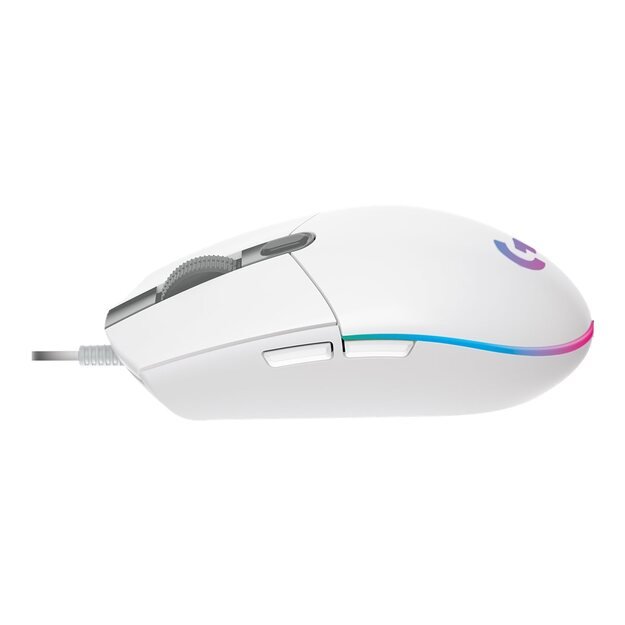 Kompiuterinė pelė laidinė MOUSE USB OPTICAL G102 LIGHTSY/WHITE 910-005824 LOGITECH