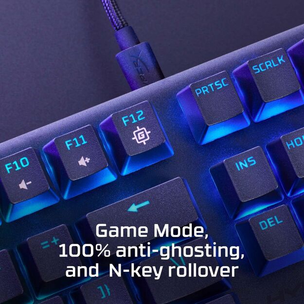 Klaviatūra laidinė ALLOY ORIGINS CORE/PBT HX BLUE 639N8AA#ABA HYPERX