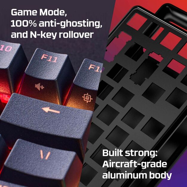 Klaviatūra laidinė ALLOY ORIGINS CORE/PBT HX BLUE 639N8AA#ABA HYPERX