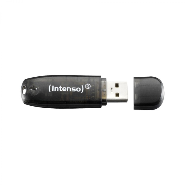 USB raktas MEMORY DRIVE FLASH USB2 16GB/BLACK 3502470 INTENSO