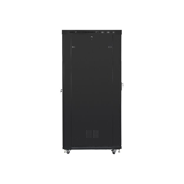 LANBERG free standing rack 19inch cabinet 42U 800x1200 glass door LCD flat pack black