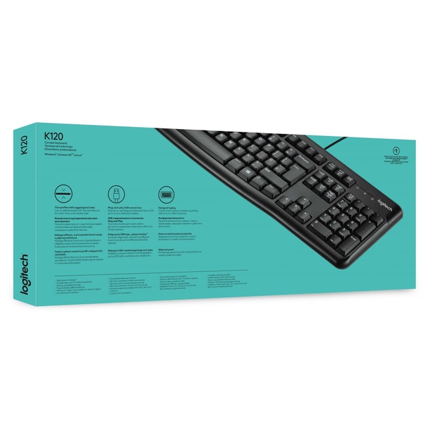 Klaviatūra laidinė K120 USB US/920-002479 LOGITECH