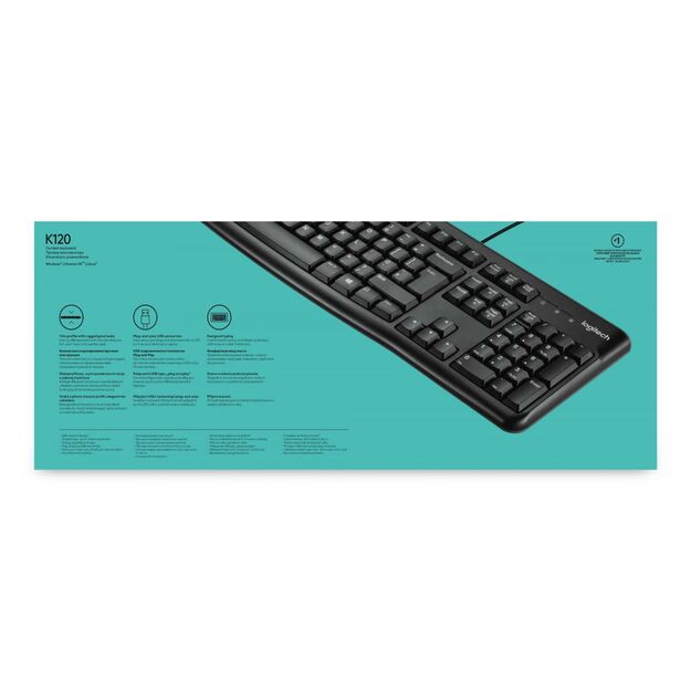 Klaviatūra laidinė K120 USB US/920-002479 LOGITECH 13
